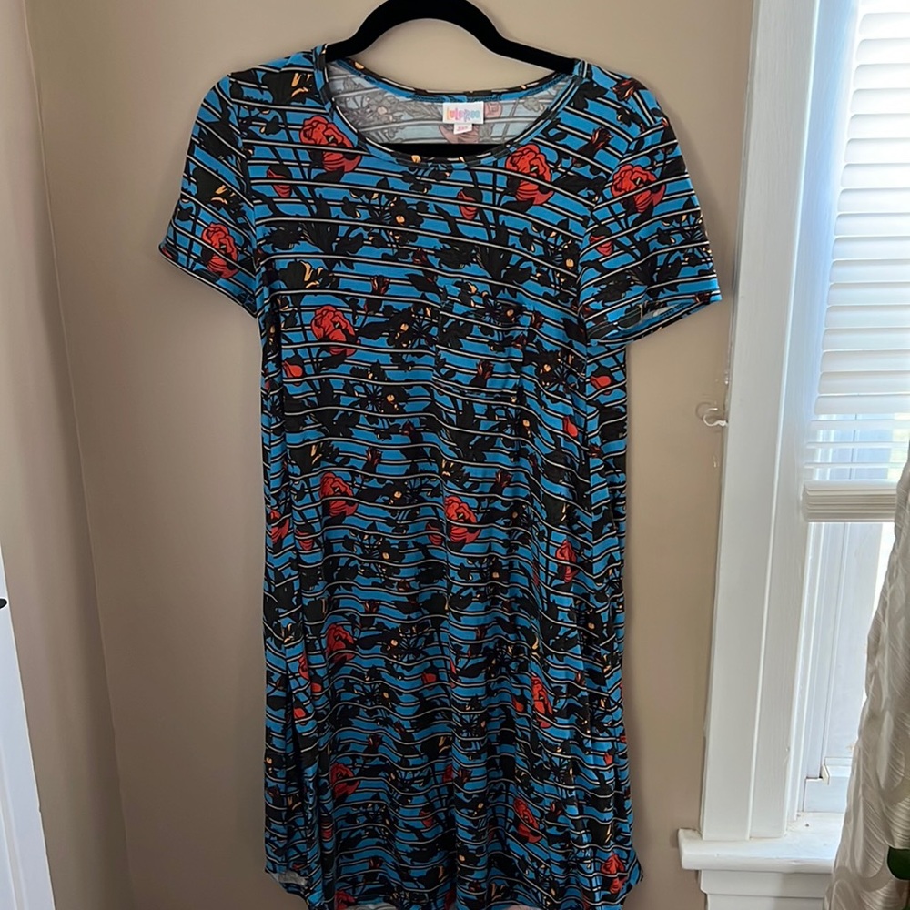 Lularoe Carly floral print dress size xxs